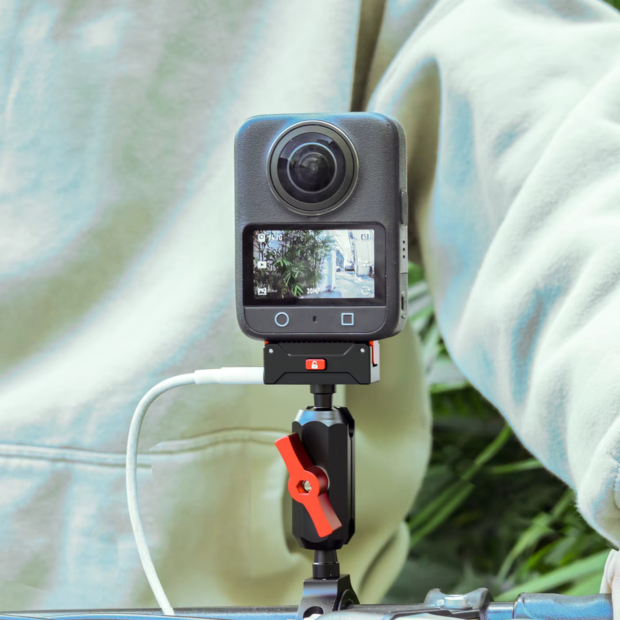 DJI Kugelkopfadapter mit Rotation und magnetischem Schnellverschluss in Schwarz, 17mm 1/4 Stativhalterung für Osmo 360 und Selfie-Stick Zubehör - Bild 5