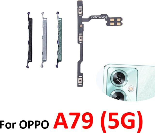 Oppo A79 5G CPH2553 CPH2557 Reparaturset für Lautstärketasten und Ein/Aus-Flexkabel in Schwarz - Bild 1