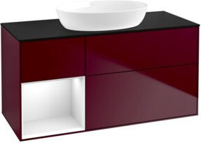 V&B Waschtischunterschrank Finion in Schwarz und Weiß, lackiert, Breite: 120 cm, Tiefe: 50,1 cm, Höhe: 50,1 cm - Bild 1