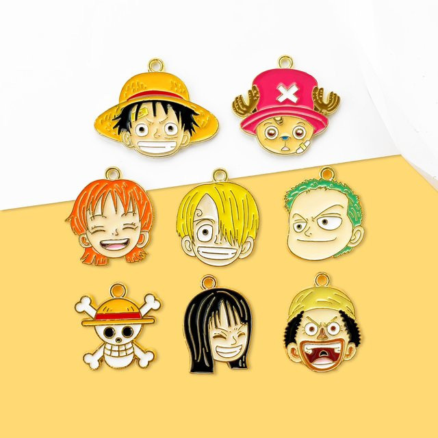 Bandai One Piece Monkey D. Luffy Roronoa Zoro Schlüsselanhänger, 8-teiliges Set - Bild 1