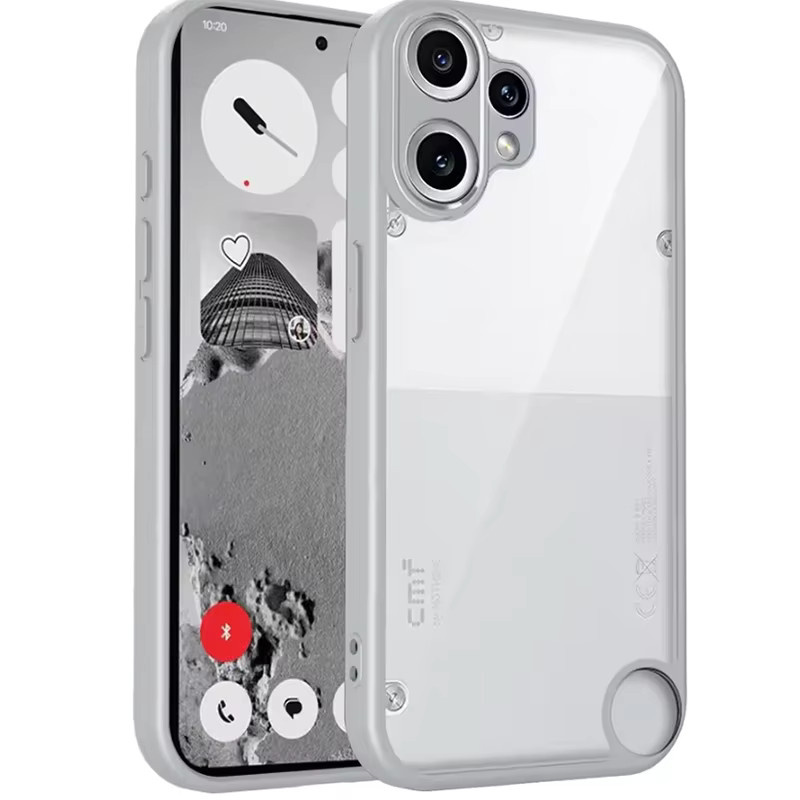 Stoßfeste Silikon-Schutzhülle für CMF Phone 2 Pro 5G von Nothing in Transparent Matt mit Luftpolster und Hartschale - Bild 2