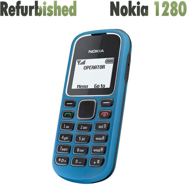 Nokia 1280 Mobiltelefon Refurbished Schwarz mit 1 SIM Card - Bild 1