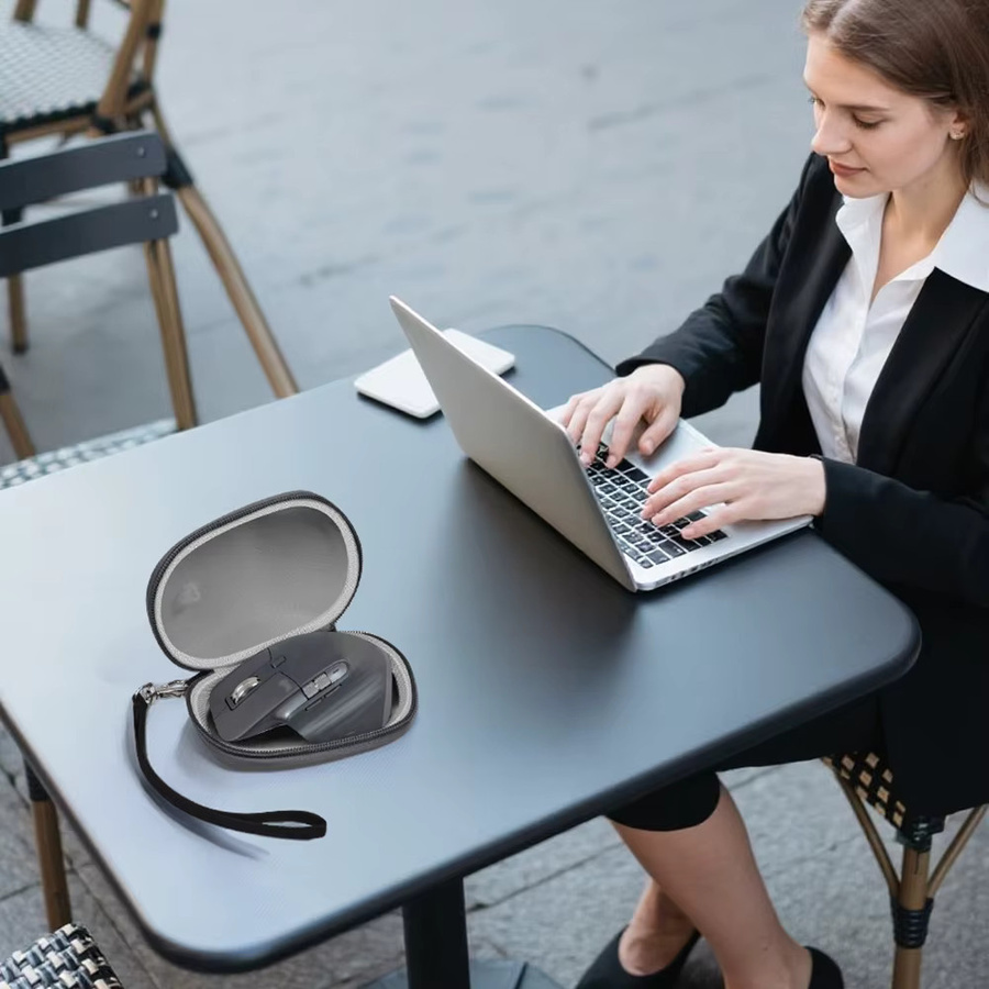 Kasfoti Tragbare Bluetooth-Maus-Aufbewahrungstasche in Grau, kompatibel mit Logitech MX Master 3s, Master 3 und MX Master 2s - Bild 6