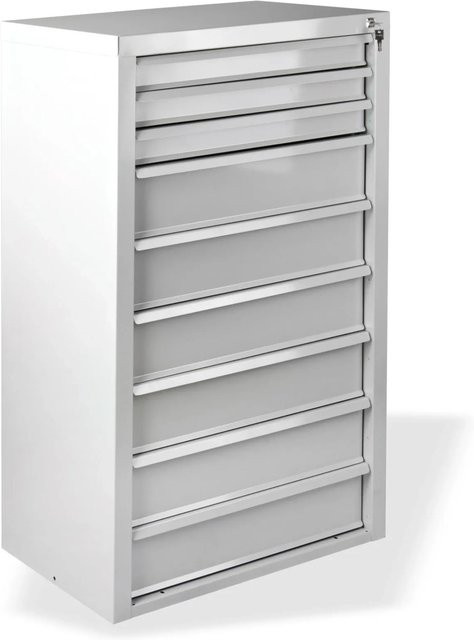 PROREGAL Schubladenschrank Kobra mit 9 Schubladen in Lichtgrau, H x B x T: 120 x 70 x 43,5 cm - Bild 1