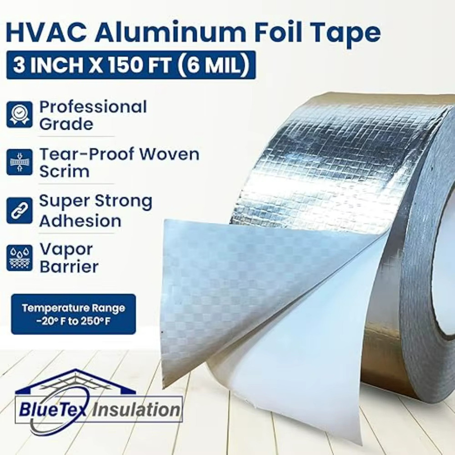 Hochtemperaturbeständiges Aluminiumfolienband in Silber, 20 m wasserdichtes Klebeband zur Abdichtung von Küchenspüle, Dunstabzugshaube und Rohrleitungen - Bild 5