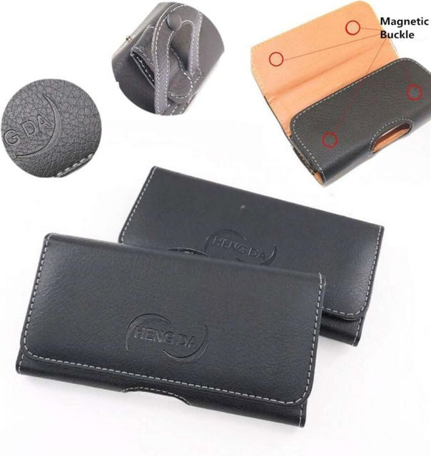 NVPONE Handy Hüftgurt in Schwarz als Universal Holster für Smartphones von 3,5 bis 7,0 Zoll kompatibel mit iPhone, Xiaomi, Huawei und Samsung - Bild 1