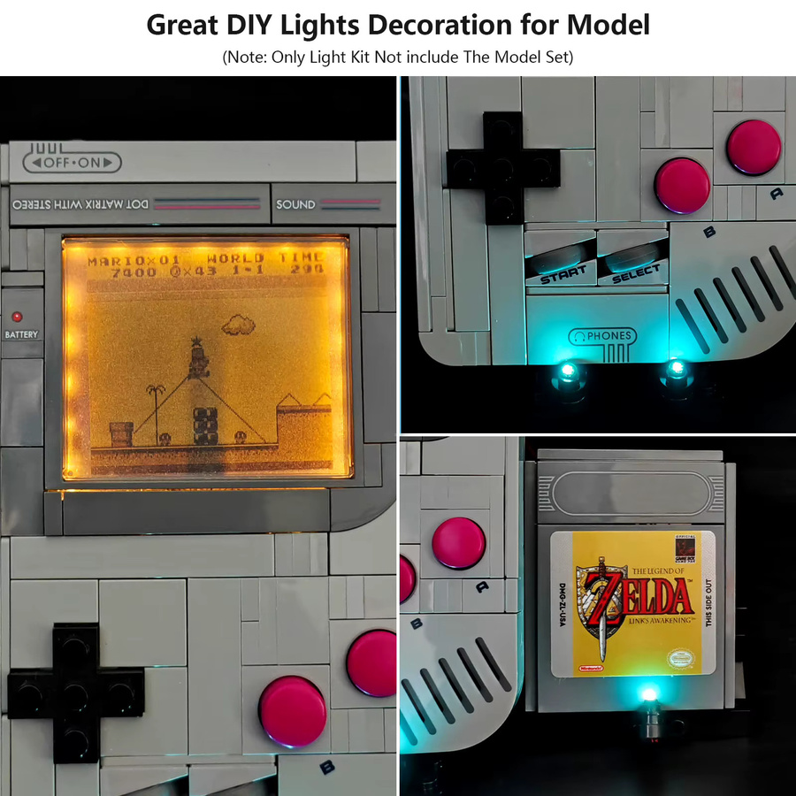 LYBMTWF LED-Beleuchtungsset für Lego 72046 Game Boy Bausteine in Retro-Optik (ohne Bausteine) - Bild 3