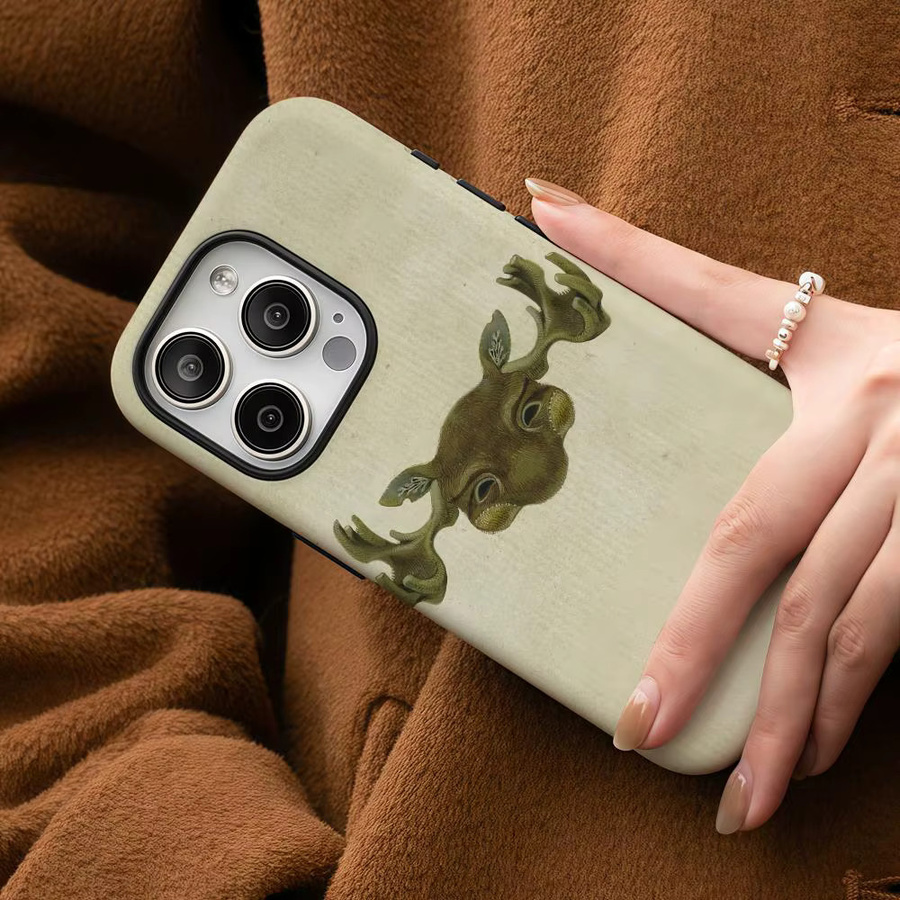 Y-Yaelokre Sänger Handyhülle für iPhone 17 16 15 14 13 12 Pro Max Plus in Beige mit glänzender HD-Doppelschicht-Flüssigkeits-Hartschale - Bild 4