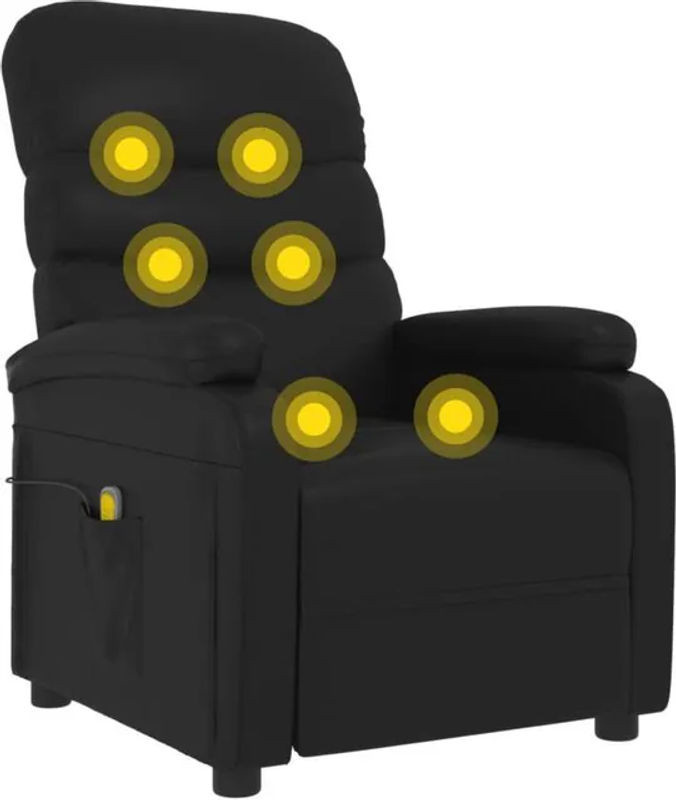 Massagesessel vidaxl in Schwarz aus Kunstleder als Fernsehsessel - Bild 1