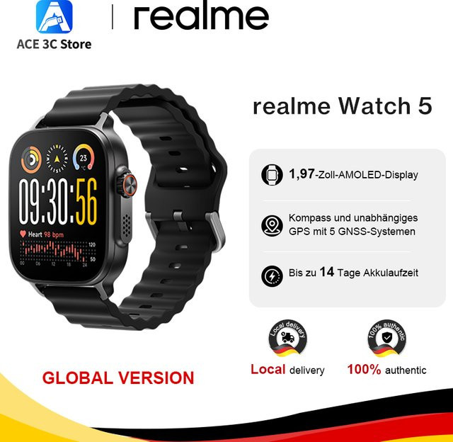 realme Smartwatch, Silber, Silikon, Unisex - Bild 1
