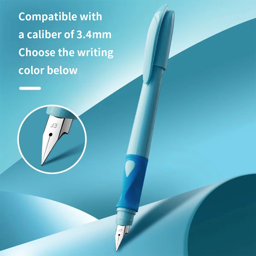 Kawaii Stance Pen Schreiblernstift mit Soft Grip und austauschbarer löschbarer Tinte in Pink und Schwarz - Bild 3