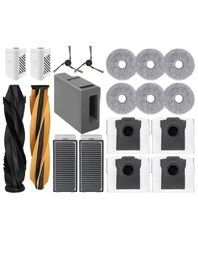 Dreame L40s Ultra und L40s Pro Ultra Staubsauger Ersatzteil-Set mit Hauptbürste, Seitenbürste, HEPA-Filter, Wischtüchern und Staubbeuteln in Multicolour - Bild 2