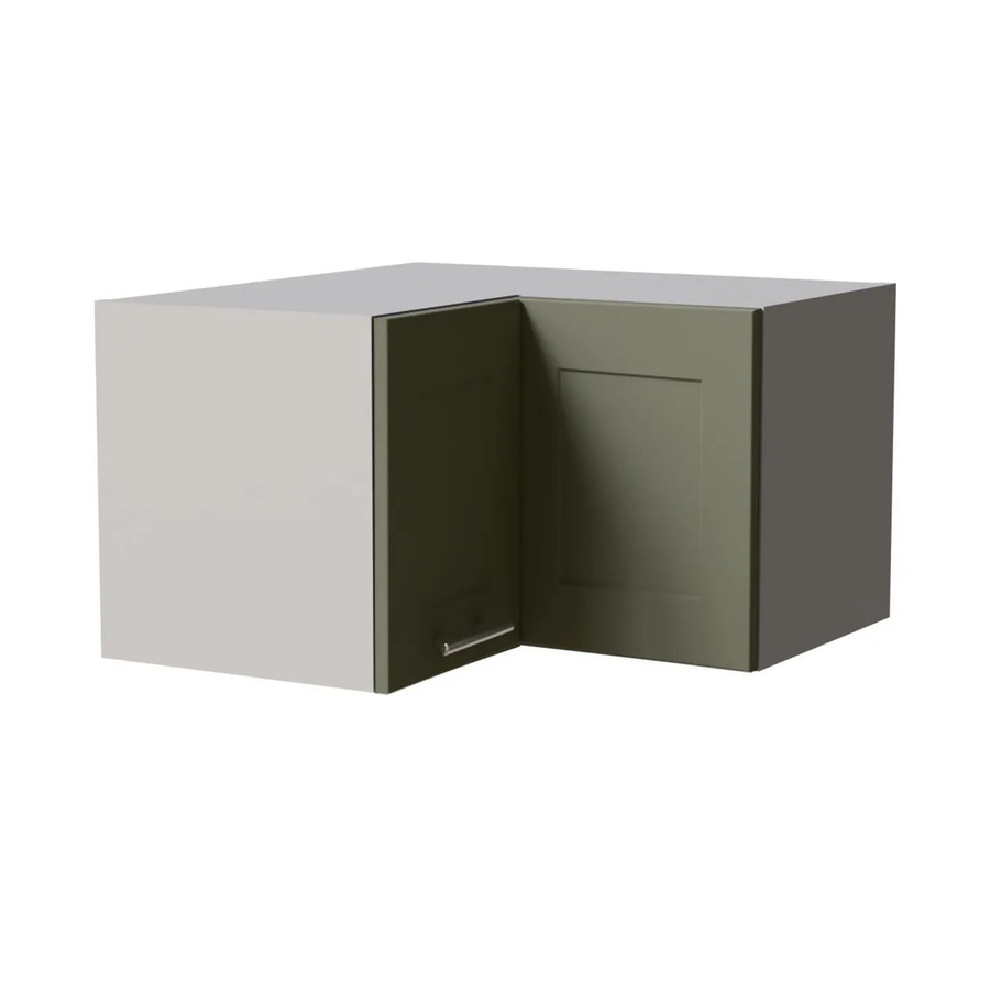 Feldmann-Wohnen Eckhängeschrank Oslo in Grau und Reed Green Matt mit Rahmenoptik, B/T/H: 60 x 36 x 60 cm - Bild 2
