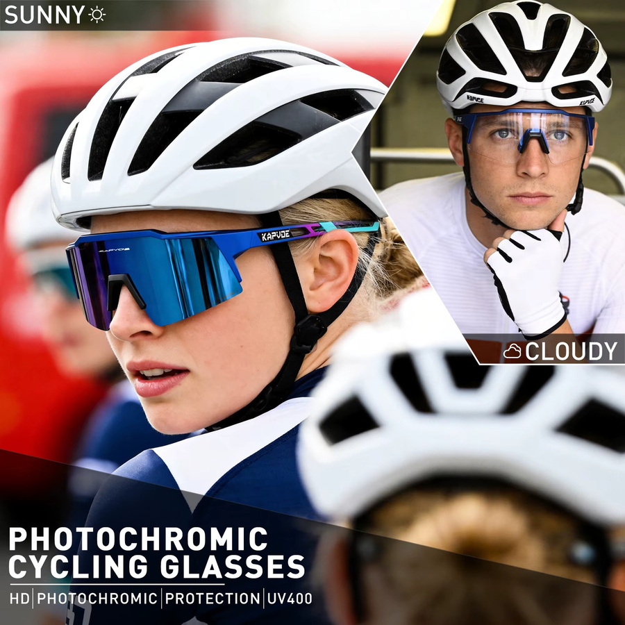 Kapvoe Sportsonnenbrille, rot, blau, Herren, Kunststoff - Bild 3