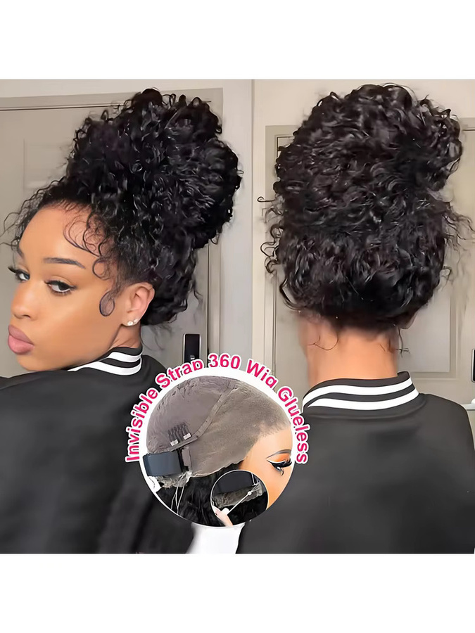 CNBEAU Perücke, 36 Zoll, Full Lace, Echthaar, Deep Curly, Glueless - Bild 6
