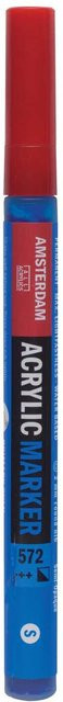 AMSTERDAM Acrylic Marker Primärzyan Blau mit feiner Spitze 1-2mm - Bild 1