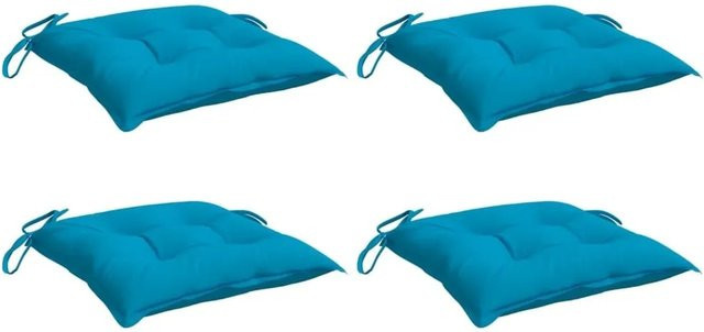 vidaXL Palettenkissen Set 4 Stück Hellblau aus wasserabweisendem Oxford-Gewebe, B/T/H: 50 x 50 x 7 cm - Bild 1