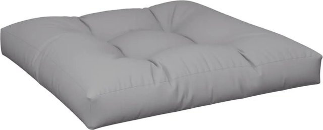 vidaXL Palettenkissen Grau aus Polyester, B/T/H: 70 x 70 x 12 cm, UV-beständig und wasserabweisend - Bild 1