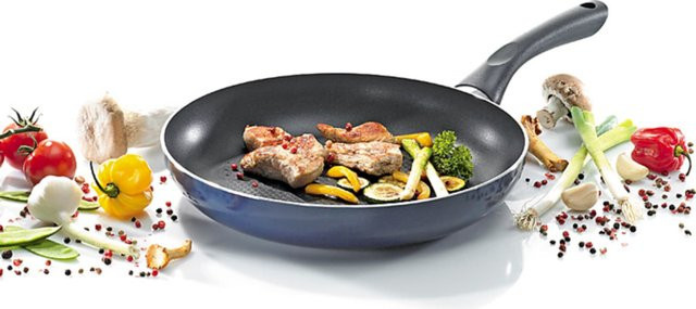 Karl Krüger Aluminium Pfanne Troja mit Antihaftbeschichtung, Durchmesser: 28 cm, Blau/Schwarz - Bild 2