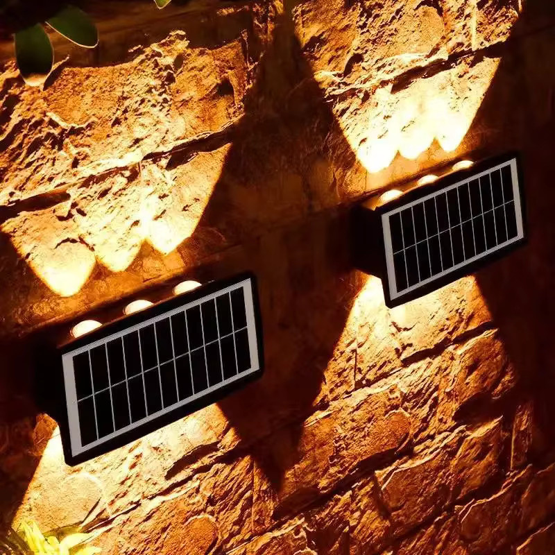 IEEYEEY Solar LED Wandlampe für den Garten in Schwarz mit Up-and-Down-Beleuchtung - Bild 3