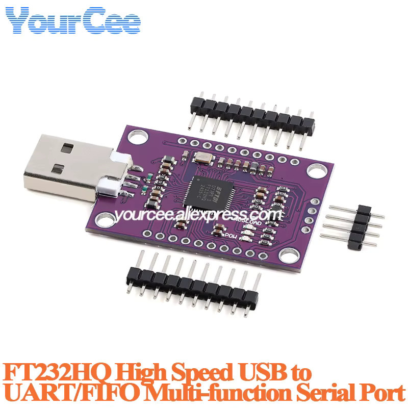 CJMCU-2232HL FT2232HL Dual-Channel USB zu UART FIFO SPI I2C JTAG RS232 Multifunktionales Serielles Interface Modul in Lila - Bild 2