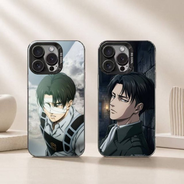 Attack on Titan Levi Ackerman Handyhülle für iPhone 11 bis 17 Pro Max und XS, Farbenfrohes Silber Cover - Bild 1