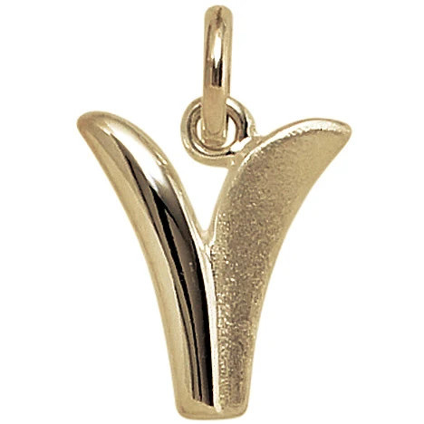 Colfem Anhänger Buchstabe V, 375 Gelbgold, Unisex - Bild 1