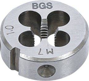 BGS Gewindeschneideisen M7 x 1,0 x 25 mm in Silber - Bild 1