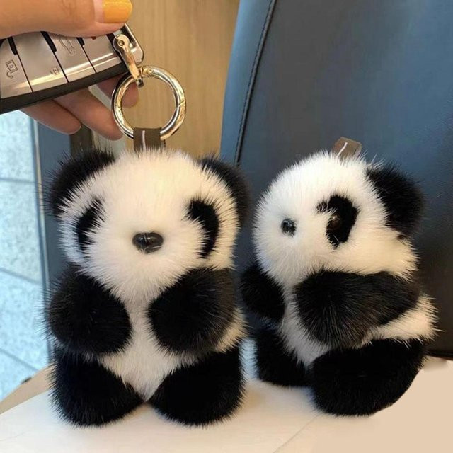 Panda-Plüschtier-Schlüsselanhänger, Plüschpuppe - Bild 1