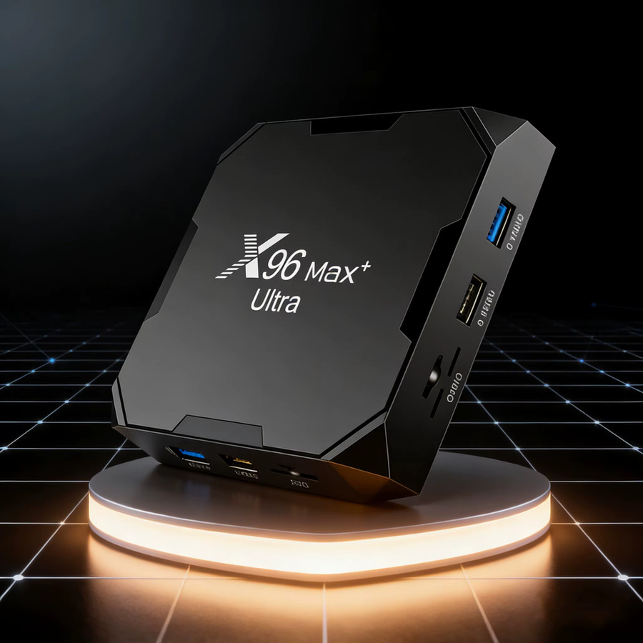 X96Max Plus Ultra Android 11 TV Box mit Amlogic S905X4 Prozessor, 8K Unterstützung, WLAN und Bluetooth, Farbe: Schwarz - Bild 2