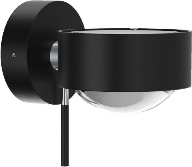 Top Light Puk Mini Wall Wandleuchte in Schwarz Matt und Chrom mit klarem Glas - Bild 1