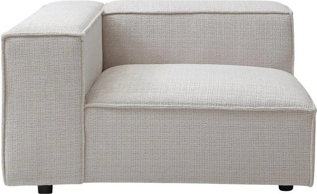 Vente-unique Sessel Ruzolo mit gerader Rückenlehne in Beige aus Chenillestoff, Breite: 121 cm, Tiefe: 105 cm, Höhe: 67 cm - Bild 1