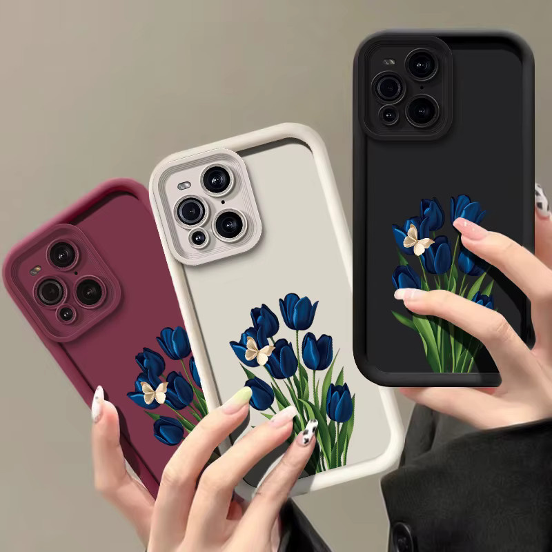 Stoßfeste weiche Handyhülle für Motorola Moto G100 E40 E32 E14 E13 G05 G85 G14 G06 G56 G86 mit Schmetterlings- und Blumenmuster in Multicolour und Schwarz - Bild 1