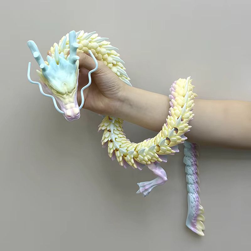 Jiahomily 3D-gedruckter Edelstein-Drache als bewegliches Zappelspielzeug in Multicolor, ideal als Geschenk für Kinder - Bild 5