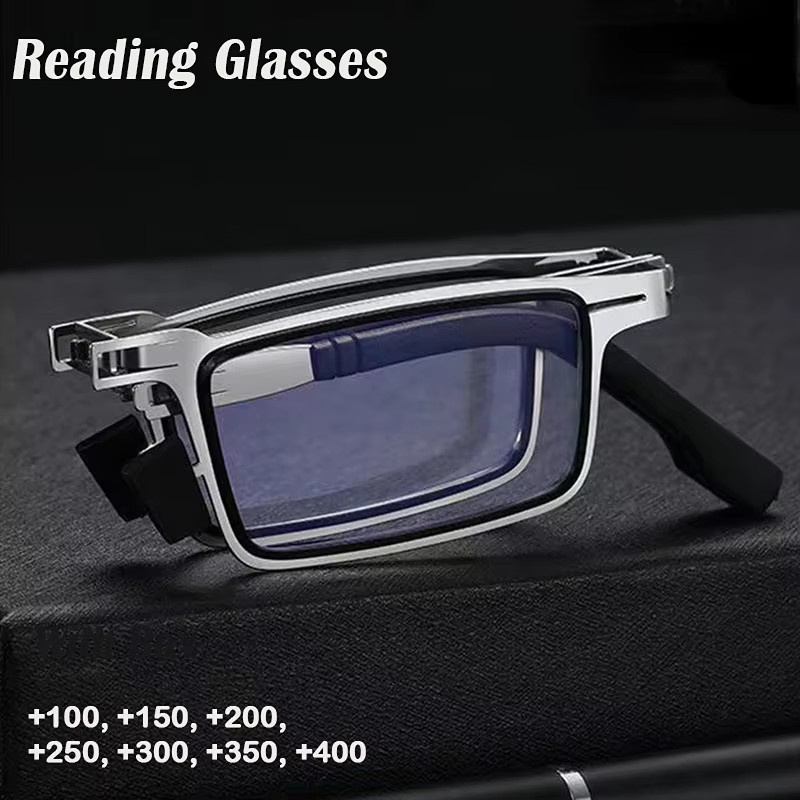DIXSG Lesebrille, Vollrand, rectangular, Metal, silver, Unisex - Bild 2