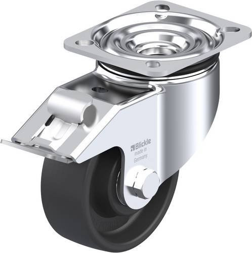 Blickle LIK-POHI 102HK-1-FI Lenkrolle mit Feststeller in Grau und Silber, Rad-Durchmesser: 100 mm, Tragfähigkeit: 250 kg - Bild 1