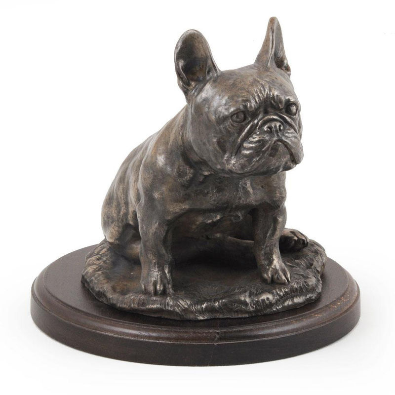 Art-Dog Frenchie III Französische Bulldogge Figur in Grau aus Kunstharz und Holz als dekorative Hundestatue - Bild 6