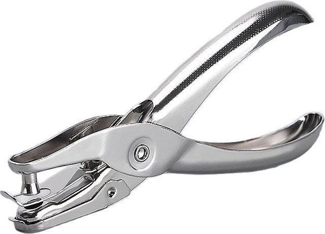 Multifunktionaler Einzellocher aus Metall in Silber für 3 mm und 6 mm runde Löcher - Bild 1