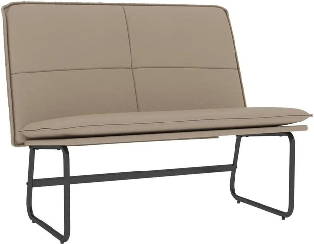 vidaXL Sitzbank in Cappuccino-Braun aus Kunstleder mit Metallgestell B/T/H: 100 x 75 x 76 cm - Bild 1