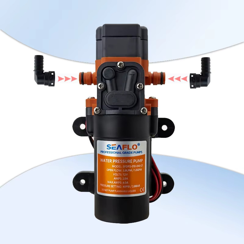 xmshxltd DC12V 40PSI Membranpumpe Booster für Wohnmobil und Boot, selbstansaugende Hochdruckpumpe für Bewässerung und Reinigung - Bild 3