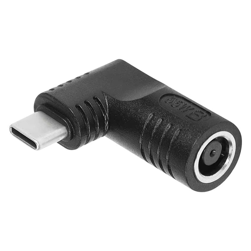 JCD USB-C auf DC Power Adapter 65W für HP Dell Lenovo MacBook Xiaomi in Schwarz - Bild 2