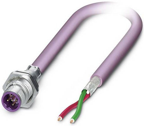 Phoenix Contact Sensor-Aktor-Einbausteckverbinder M12 Stecker, 2-polig, lila, Schraubanschluss - Bild 1