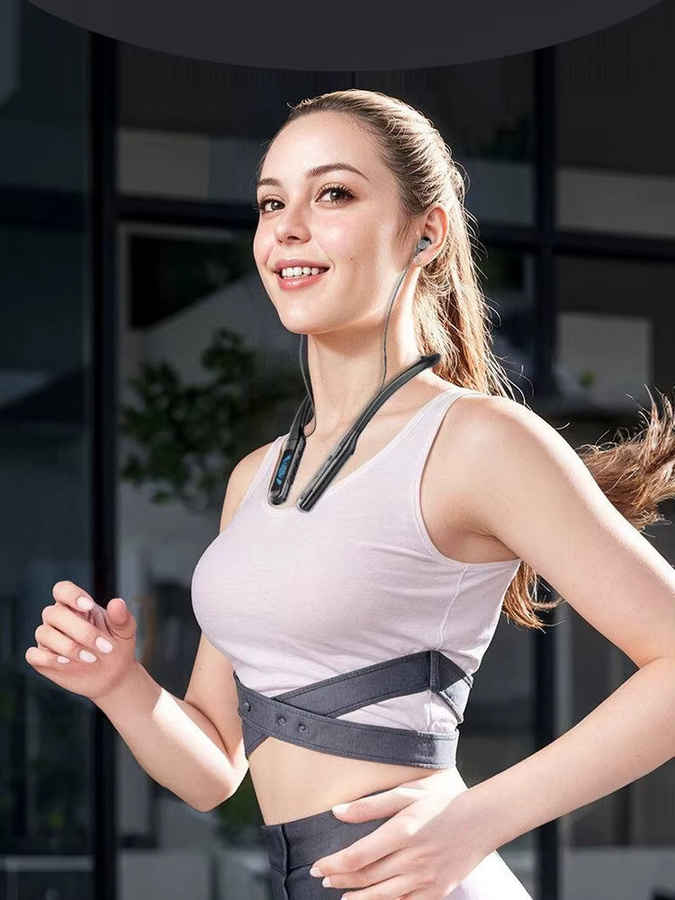 Sunffice Kabellose Bluetooth-Kopfhörer mit Nackenbügel in Schwarz, Semi-In-Ear mit Dual-Modus und TF-Kartenslot - Bild 4