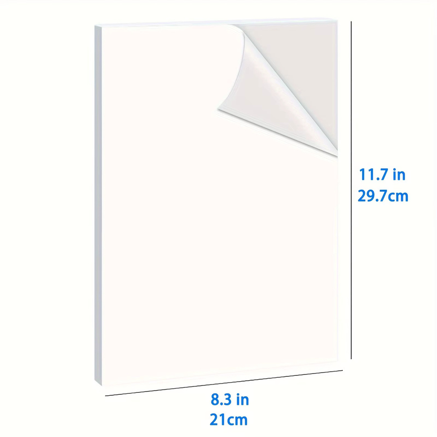 50 Blatt A4 PET Vinyl-Aufkleberpapier für Tintenstrahldrucker, mattweiß, wasserfest und selbstklebend - Bild 2