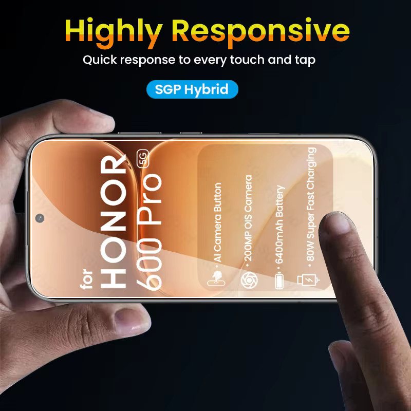 3-teiliges Schutzglas Set für Honor 600 Pro 5G, 6,57 Zoll, transparent, kratzfester Displayschutz mit 9H Härtegrad - Bild 6