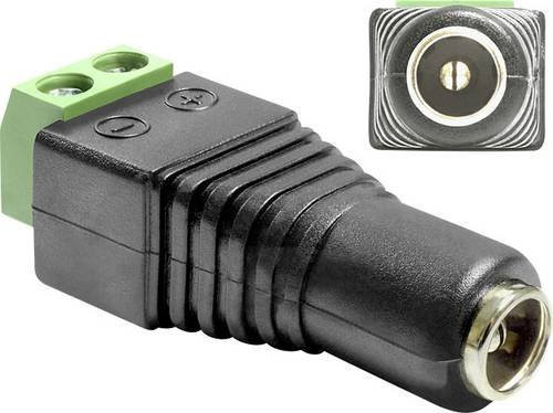 Delock 65421 DC Strom Adapter mit 1x DC-Buchse 5,5 mm und 1x 2-Draht-Leitung in Schwarz - Bild 1