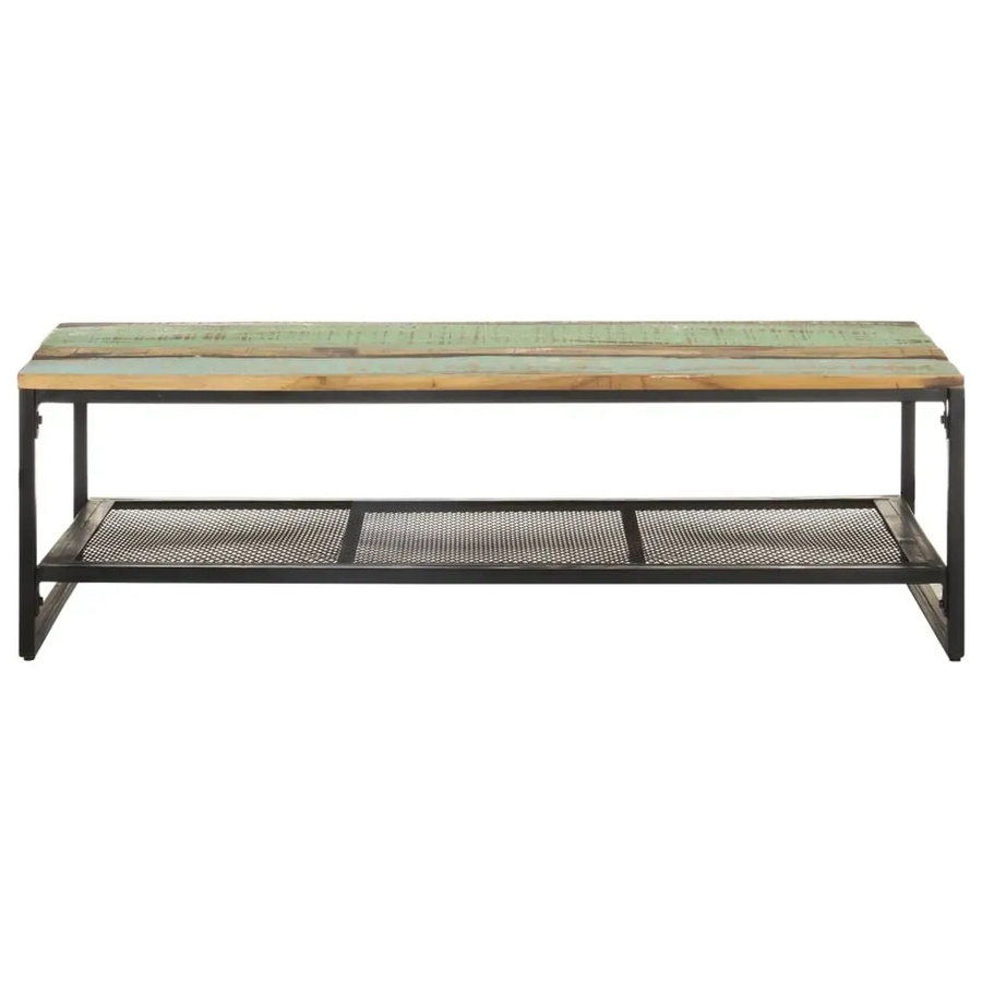 vidaXL Couchtisch aus Massivholz in Rustikal, B/T/H: 110 x 60 x 35 cm - Bild 2