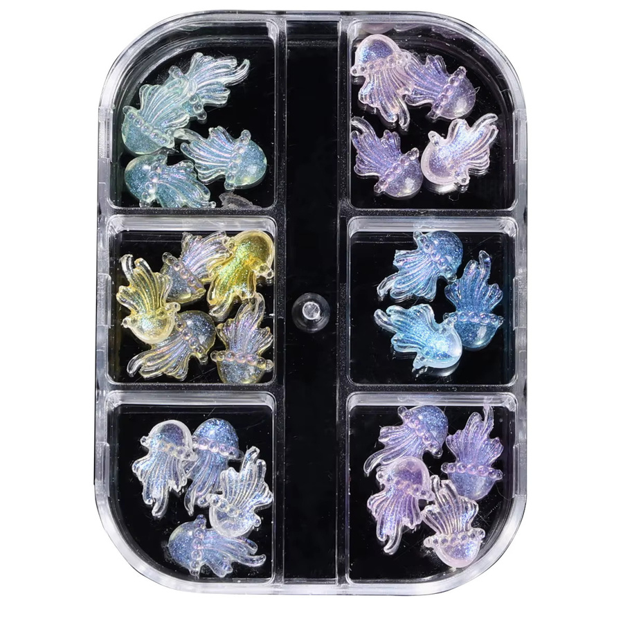 SWEET TREND Nagelschmuck, 6-teiliges Set, Schimmernd, Quallen-Design - Bild 5