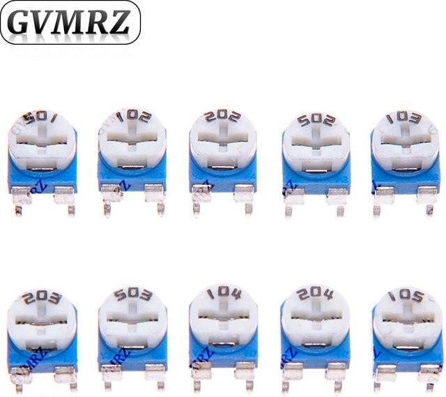 50 Stück RM065 Trimmer-Widerstände Set für DIY-Elektronik in Blau - Bild 1