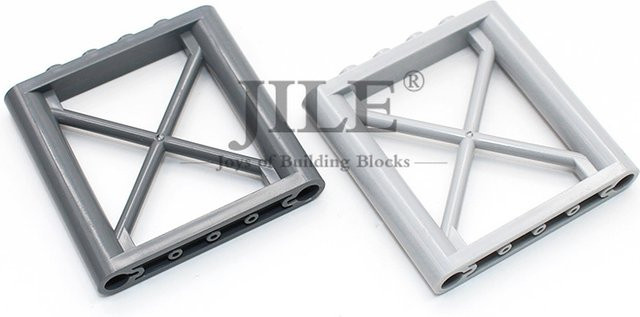 Jile Building Block Bricks Support 1x6x5 Railing Girder Rectangular Light Grey - Bild 1